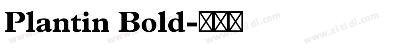 Plantin Bold字体转换